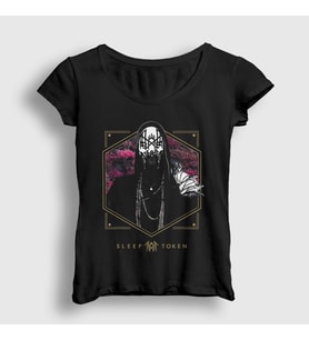 Presmono Kadın Siyah Tour Müzik Sleep Token T-Shirt 530192tt