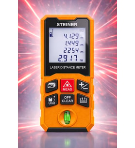 Steiner Profesyonel 50 Metre Lazer Metre Dijital Göstergeli Lazer Mesafe Ölçer Turuncu