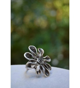 STONEAGE Çiçek Figür Bayan Ayarlanabilir Yüzük Big Daisy Model Türk Malı Üretim