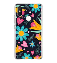 PrintiFy Xiaomi Mi 8 SE ile Uyumlu 1mm Slim Fit Retro Renkler 1 Baskılı Şeffaf  Kılıf