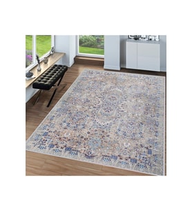 Rovigo Home Dijital Baskı Yıkanabilir Kaymaz Taban Salon Halısı RVG0049-SD1124 (Gri)