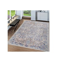Rovigo Home Dijital Baskı Yıkanabilir Kaymaz Taban Salon Halısı RVG0049-SD1124 (Gri)