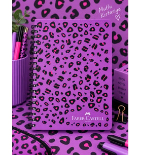 FabeR Leo Karton Kapak 100 Yaprak Kareli Defter