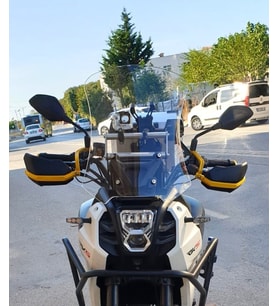 MOTOCAM RKS SVT 650 X Ön Cam 2023-2026 Model 50cm Şeffaf Renkli 4mm UZUN