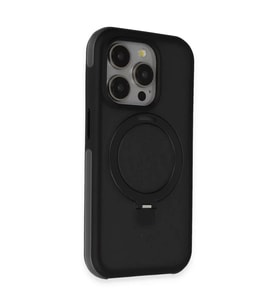 İphone 15 Zorda Airbag Standlı Kapak - Siyah