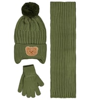 Civil Baby 6-18 Ay Atkı Bere Eldiven Set - Mavi