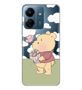Xiaomi Redmi 13C Uyumlu Winnie The Pooh Tasarımlı Şeffaf Telefon Kılıfı