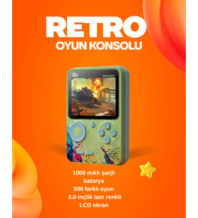 500 Oyun Hafızalı G5 Game Box – Renkli Lcd Ekranlı