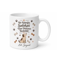 Kemik Şekli Temalı Köpek Sever Baskılı Kupa Bardak Hediye