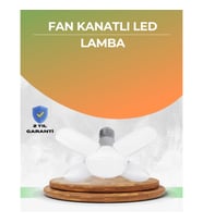 Mey İthalat® Tasarruflu Pervane LED Ampül 4 Kollu 60 Watt Geniş Alan Aydınlatma