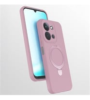 Coverzone Xiaomi Redmi 15 ile uyumlu K?l?f MagSafe ile uyumlu Z-Samara Kapak Wireless ?arj �zellikli Stand Olabilen Redmi 15 kilif Pembe