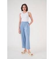 Beli Lastikli Pantolon Buz Mavi