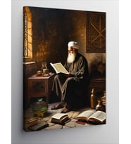 Kanvas Tablo Kur'An Okuyan Yaşlı Adam