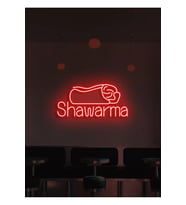Shawarma Yazılı ve Şekilli Neon Tabela