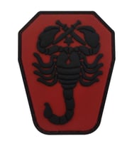 Single Sword Akrep Plastik Patch - Peç Küçük Boy 4Cm X 5,5Cm KIRMIZI