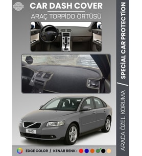VOLVO S40 (2008-2012) Torpido Örtüsü Ön Göğüs Koruma Torpido Koruma Tam Uyum Araca Özel UV Koruma