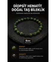 Diopsit Hematit Doğal Taş Bileklik 6 mm Osmanlı Doğal Taş