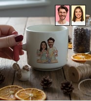 Kişiye Özel Karikatür Yemek Yapan Romantik Çift T Kupa Sevgililer Günü Hediyesi