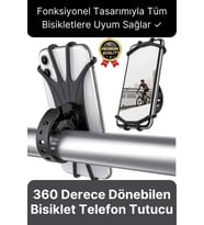 Premium Sök Çıkar 360 Derece Dönebilen Ayarlanabilir Bisiklet Motosiklet Scooter Telefon Tutucu
