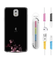 Samsung Note 3 4 5 8 9 20 Ultra 10 Lite Kılıf Kablo Koruma Spiral Silikon Love 1629