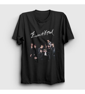 Presmono Unisex Siyah Beautiful K-Pop Monsta X T-Shirt 274276tt