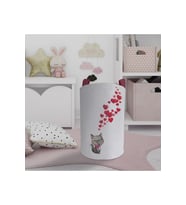 MEKTA HOME BEBEK VE ÇOCUK ODASI Kedi ve Kalp Desenli Oyuncak Sepeti