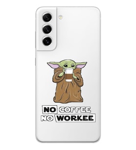 Samsung Galaxy S22 Uyumlu Yoda Coffee Tasarımlı Şeffaf Telefon Kılıfı
