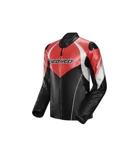 Motosiklet Montu 4 Mevsim Deri Ve Maxdura Kumaş Racing Mont Pu Leather Black-red