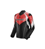 Motosiklet Montu 4 Mevsim Deri Ve Maxdura Kumaş Racing Mont Pu Leather Black-red