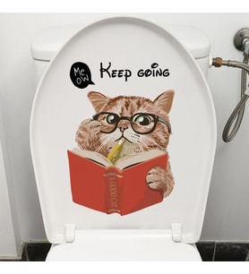 Decohandy Klozet Etiketi Keep Going Kedi