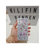İphone 16 Taşlı Simli Kılıf Modeli