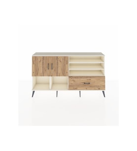 Arges Konsol 7 Raflı Tek Çekmeceli 2 Kapaklı 176x30x99 Aytaşı-Çam