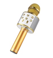 Meax MS-858 Kablosuz Karaoke Mikrofonu Bluetooth Hoparlör Gold
