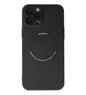 Mey İthalat® iPhone 12 Pro Kılıf Jack Magneticsafe Lens Silikon - Siyah