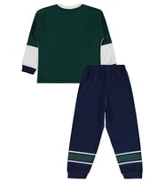 Civil Boys Baseball Baskılı 6-9 Yaş Pijama Takımı - Yeşil 9-10 Yaş
