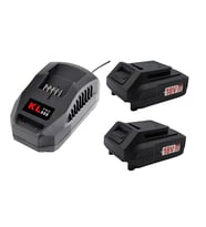 KLPro 2 ADET 18V 2.0AH AKÜ + 1 ADET 2.4A ŞARJ CİHAZI SET KLASET18-20