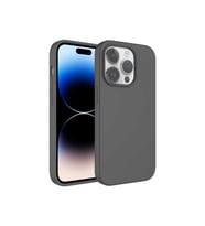 Apple iPhone 14 Pro Uyumlu Kılıf Sıvı Teknolojili Silinebilir Sert Zore Kivi Kapak (Gri)