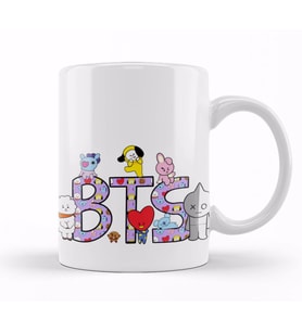 Bts  BT21 Karakterleri Kupa Bardak Porselen