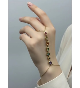 Çelik Gold Renkli Taşlı Şahmeran - 25shm48
