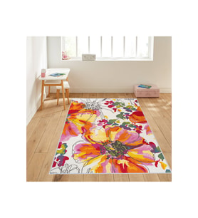 Rovigo Home Dijital Baskı Yıkanabilir Kaymaz Taban Salon Halısı RVG1100 50x80 cm (Kırmızı)