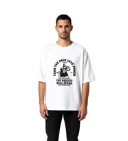 Erkek Oversize Tişört Motivasyon Baskılı Antrenman Temalı Retro Stil Günlük Rahat Kesim Modern Şık