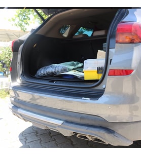 CAPPAFE Hyundai Tucson 2018-2020 Yılları Arası Arka Tampon Eşiği Mat Siyah (ABS)