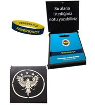 Fenerbahçe Lisanslı Bileklik Ahşap Kutulu (Sarı-Lacivert)