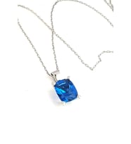 Sky Diamond Blue Creative Sapphire 925 ayar Gümüş Lüks Kolye