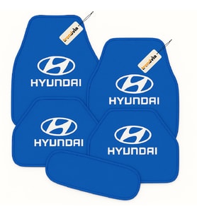 Hyundai Logolu 5 Parça Oto Halı Paspas Seti – Aracınıza Uygun, Şık ve Dayanıklı Zemin Koruyucu (Mavi)