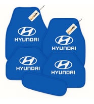 Hyundai Logolu 5 Parça Oto Halı Paspas Seti – Aracınıza Uygun, Şık ve Dayanıklı Zemin Koruyucu (Mavi)