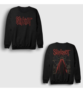 Presmono Unisex Siyah Nashville V2 Slipknot Sırt Baskılı Sweatshirt 517640tt
