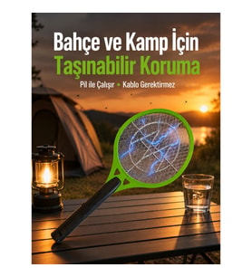 Mey İthalat® Taşınabilir Elektronik Sinek Kovucu Balkon, Bahçe ve Kamp İçin İdeal Yeni Nesil
