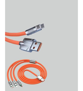 120w Şarj Destekli 3’ü 1 Arada Çoklu Şarj Kablosu – 1.2 Metre