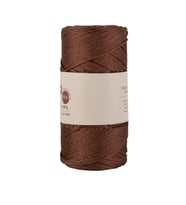 Makrome İpi 3mm  Polyester Kahve Simli